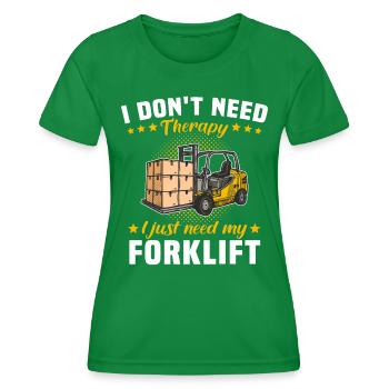 Forklift Therapy Forklift Driver - T-shirt sport Femme - vert - Devant - AI Model Female 172 dark (172cm)