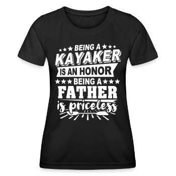 Kayakfahrer Papa Kayaker - T-shirt sport Femme - noir - Devant - AI Model Female 172 light (172cm)