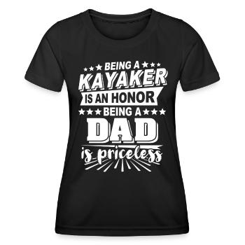 Kayakfahrer Papa Kayaker - T-shirt sport Femme - noir - Devant - AI Model Female 172 light (172cm)