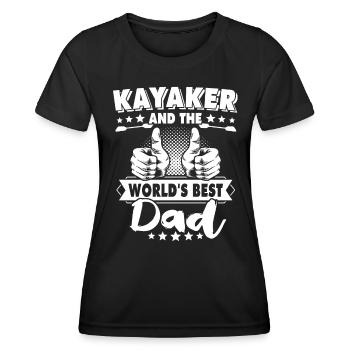 Kayakfahrer Papa Kayaker - T-shirt sport Femme - noir - Devant - AI Model Female 172 light (172cm)