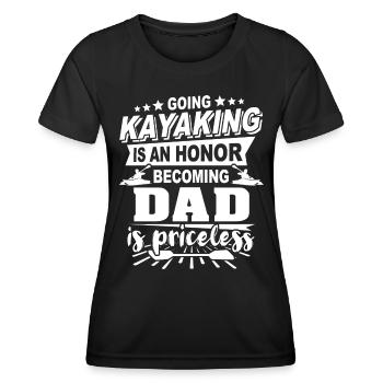 Kayakfahrer Papa Kayaker - T-shirt sport Femme - noir - Devant - AI Model Female 172 light (172cm)