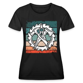 Dictons de Zimmermann Carpenter - T-shirt sport Femme - noir - Devant - AI Model Female 172 light (172cm)