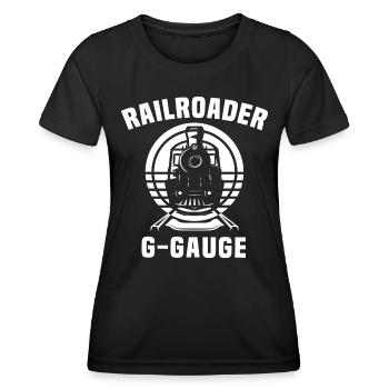 Modelleisenbahn Spur G Gartenbahn - Frauen Funktions-T-Shirt - Schwarz - Vorne - AI Model Female 172 light (172cm)