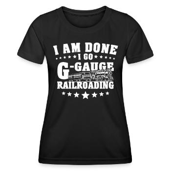Garteneisenbahn Modellbahn Spur G - Frauen Funktions-T-Shirt - Schwarz - Vorne - AI Model Female 172 light (172cm)