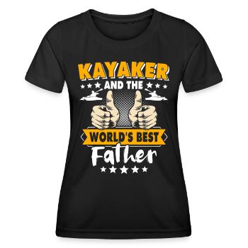 Kayak Papa Kayaking - T-shirt sport Femme - noir - Devant - AI Model Female 172 light (172cm)