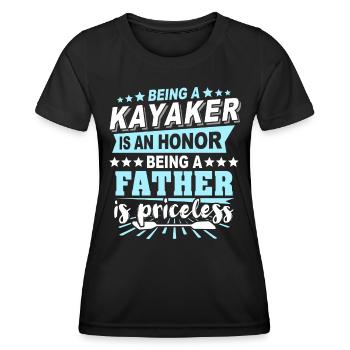 Kayak Papa Kayaking - T-shirt sport Femme - noir - Devant - AI Model Female 172 light (172cm)