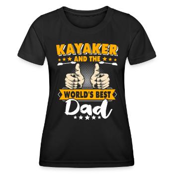 Kayak Papa Kayaking - T-shirt sport Femme - noir - Devant - AI Model Female 172 light (172cm)