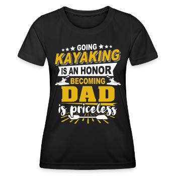 Kayak Papa Kayaking - T-shirt sport Femme - noir - Devant - AI Model Female 172 light (172cm)