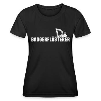 Baggerführer Bagger Baggerfahrer - Frauen Funktions-T-Shirt - Schwarz - Vorne - AI Model Female 172 light (172cm)