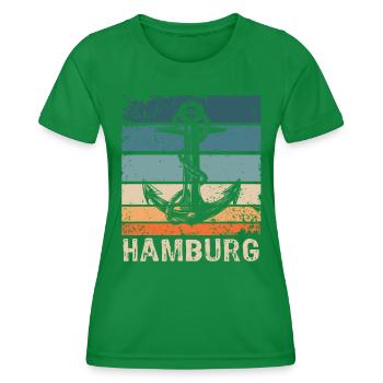 Hambourg dicte Hambourg - T-shirt sport Femme - vert - Devant - AI Model Female 172 dark (172cm)