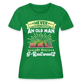 Garden Railway Man Garden Railway G Gauge - T-shirt sport Femme - vert - Devant - AI Model Female 172 dark (172cm)