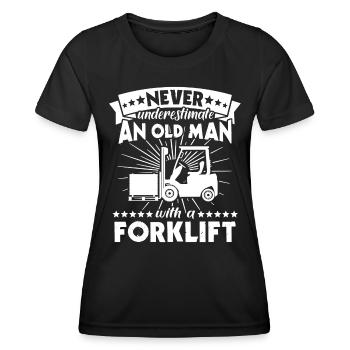 Underestimate man forklift - Women's Functional T-Shirt - black - Front - AI Model Female 172 light (172cm)