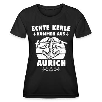 Aurich - Frauen Funktions-T-Shirt - Schwarz - Vorne - AI Model Female 172 light (172cm)
