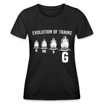 Gartenbahn Spur G Modelleisenbahn - Frauen Funktions-T-Shirt - Schwarz - Vorne - AI Model Female 172 light (172cm)