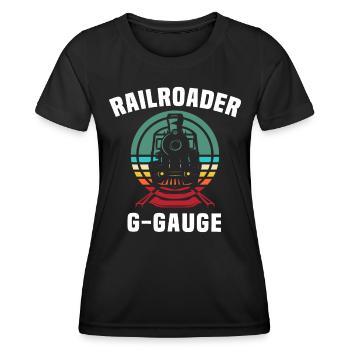 Gartenbahn Spur G Modelleisenbahn - Frauen Funktions-T-Shirt - Schwarz - Vorne - AI Model Female 172 light (172cm)