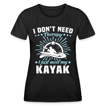 Kayaker Kayak Kayaking - Women's Functional T-Shirt - black - Front - AI Model Female 172 light (172cm)