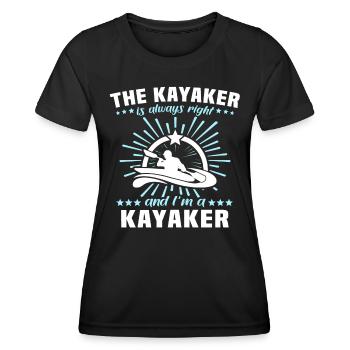 Kayaking Kayak - T-shirt sport Femme - noir - Devant - AI Model Female 172 light (172cm)