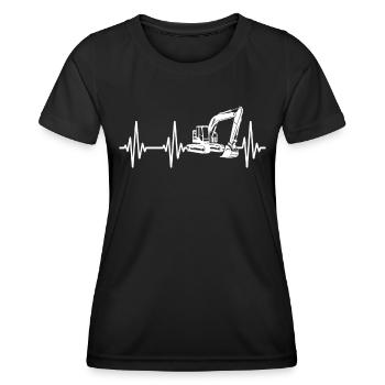 Pelle hydraulique Heartline Pilote de pelle - T-shirt sport Femme - noir - Devant - AI Model Female 172 light (172cm)