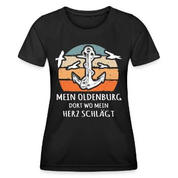 Oldenburger Sprüche Oldenburg - Frauen Funktions-T-Shirt - Schwarz - Vorne - AI Model Female 172 light (172cm)