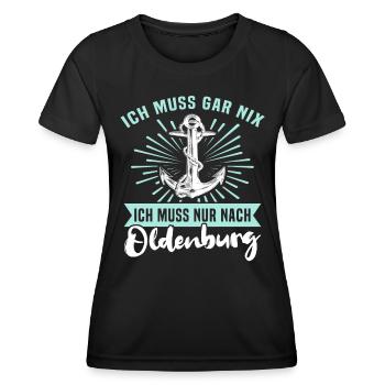 Oldenburger Sprüche Oldenburg - Frauen Funktions-T-Shirt - Schwarz - Vorne - AI Model Female 172 light (172cm)