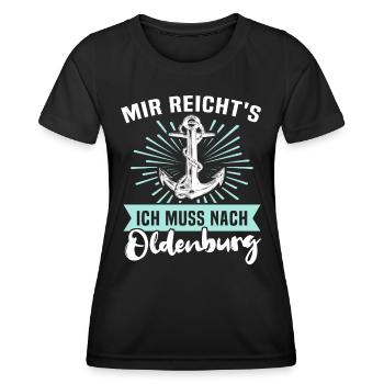 Oldenburger Sprüche Oldenburg - Frauen Funktions-T-Shirt - Schwarz - Vorne - AI Model Female 172 light (172cm)