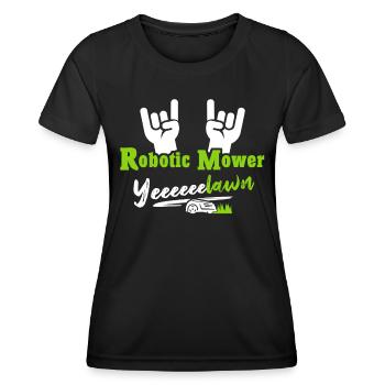 Rasenmähroboter Mähroboter - Frauen Funktions-T-Shirt - Schwarz - Vorne - AI Model Female 172 light (172cm)