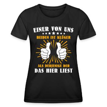 Klüger Als Du - Frauen Funktions-T-Shirt - Schwarz - Vorne - AI Model Female 172 light (172cm)