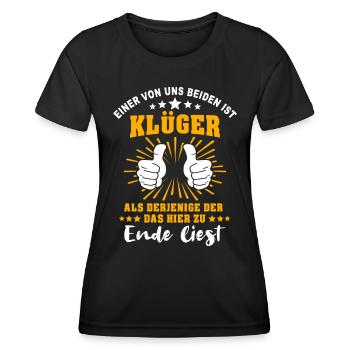 Klüger Als Du - Frauen Funktions-T-Shirt - Schwarz - Vorne - AI Model Female 172 light (172cm)
