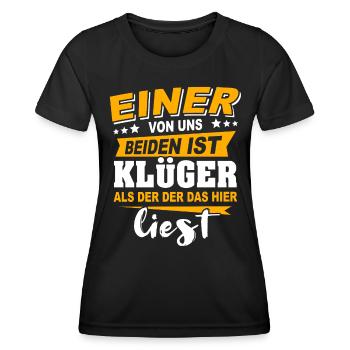 Klüger Als Du - Frauen Funktions-T-Shirt - Schwarz - Vorne - AI Model Female 172 light (172cm)