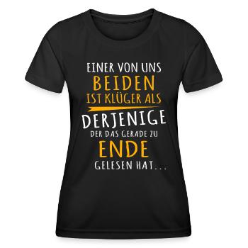 Klüger Als Du - Frauen Funktions-T-Shirt - Schwarz - Vorne - AI Model Female 172 light (172cm)