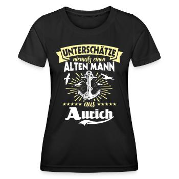 Unterschätze Aurich Mann - Frauen Funktions-T-Shirt - Schwarz - Vorne - AI Model Female 172 light (172cm)