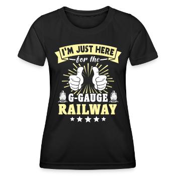 Gartenbahn Modelleisenbahn - Frauen Funktions-T-Shirt - Schwarz - Vorne - AI Model Female 172 light (172cm)
