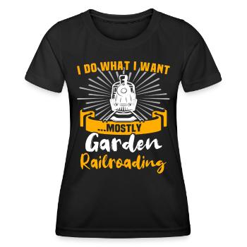 Garden Railway Garden Railway G Gauge - Women's Functional T-Shirt - black - Front - AI Model Female 172 light (172cm)