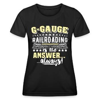 Garden Railway Garden Railway G Gauge - Women's Functional T-Shirt - black - Front - AI Model Female 172 light (172cm)