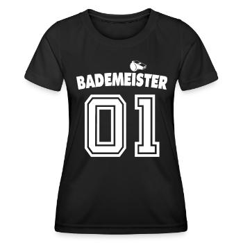 Maître de natation Dicton - T-shirt sport Femme - noir - Devant - AI Model Female 172 light (172cm)