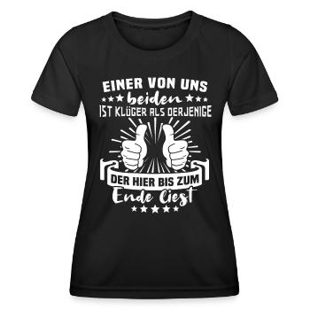 Ironie Klugscheisser Sarkasmus - Frauen Funktions-T-Shirt - Schwarz - Vorne - AI Model Female 172 light (172cm)