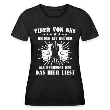 Ironie Klugscheisser Sarkasmus - Frauen Funktions-T-Shirt - Schwarz - Vorne - AI Model Female 172 light (172cm)