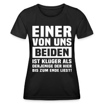 Ironie Klugscheisser Sarkasmus - Frauen Funktions-T-Shirt - Schwarz - Vorne - AI Model Female 172 light (172cm)