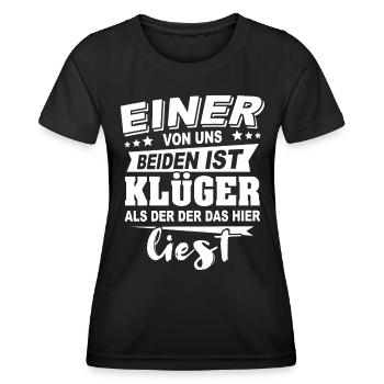 Klüger Als Du - Frauen Funktions-T-Shirt - Schwarz - Vorne - AI Model Female 172 light (172cm)