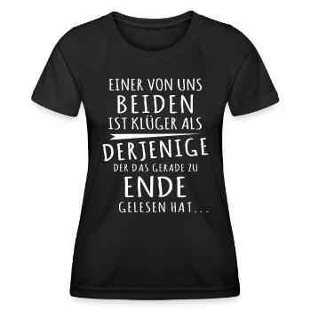 Klüger Als Du Sarkasmus - Frauen Funktions-T-Shirt - Schwarz - Vorne - AI Model Female 172 light (172cm)