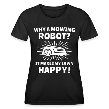 Tondeuse robot - T-shirt sport Femme - noir - Devant - AI Model Female 172 light (172cm)