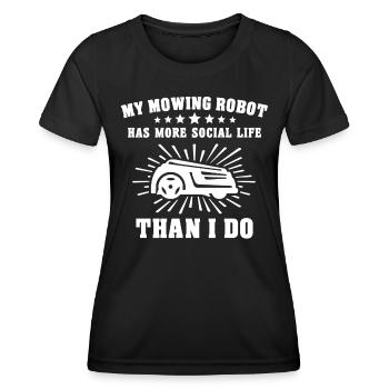 Tondeuse robot - T-shirt sport Femme - noir - Devant - AI Model Female 172 light (172cm)