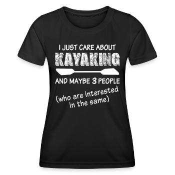 Kayak Kayaking - T-shirt sport Femme - noir - Devant - AI Model Female 172 light (172cm)