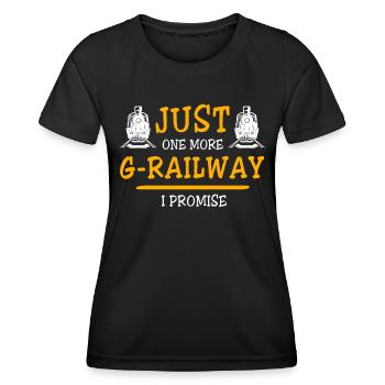 Garden railway gauge G - Women's Functional T-Shirt - black - Front - AI Model Female 172 light (172cm)