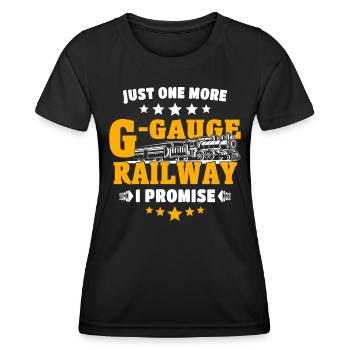 Garteneisenbahn Modelleisenbahn Spur G - Frauen Funktions-T-Shirt - Schwarz - Vorne - AI Model Female 172 light (172cm)