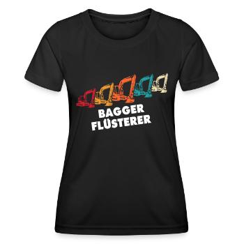 Bagger Flüsterer Baggerflüsterer - Frauen Funktions-T-Shirt - Schwarz - Vorne - AI Model Female 172 light (172cm)