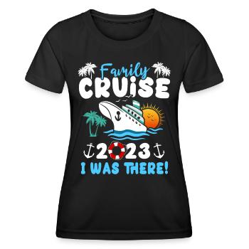 Croisière 2023 Bateau de croisière - T-shirt sport Femme - noir - Devant - AI Model Female 172 light (172cm)
