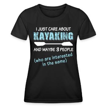 Kajak Kayaking - Frauen Funktions-T-Shirt - Schwarz - Vorne - AI Model Female 172 light (172cm)