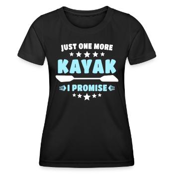Kajak Kayaking - Frauen Funktions-T-Shirt - Schwarz - Vorne - AI Model Female 172 light (172cm)