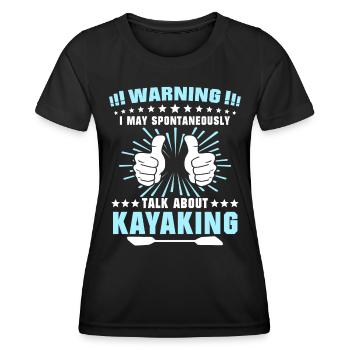 Kayak Kayaking - Frauen Funktions-T-Shirt - Schwarz - Vorne - AI Model Female 172 light (172cm)